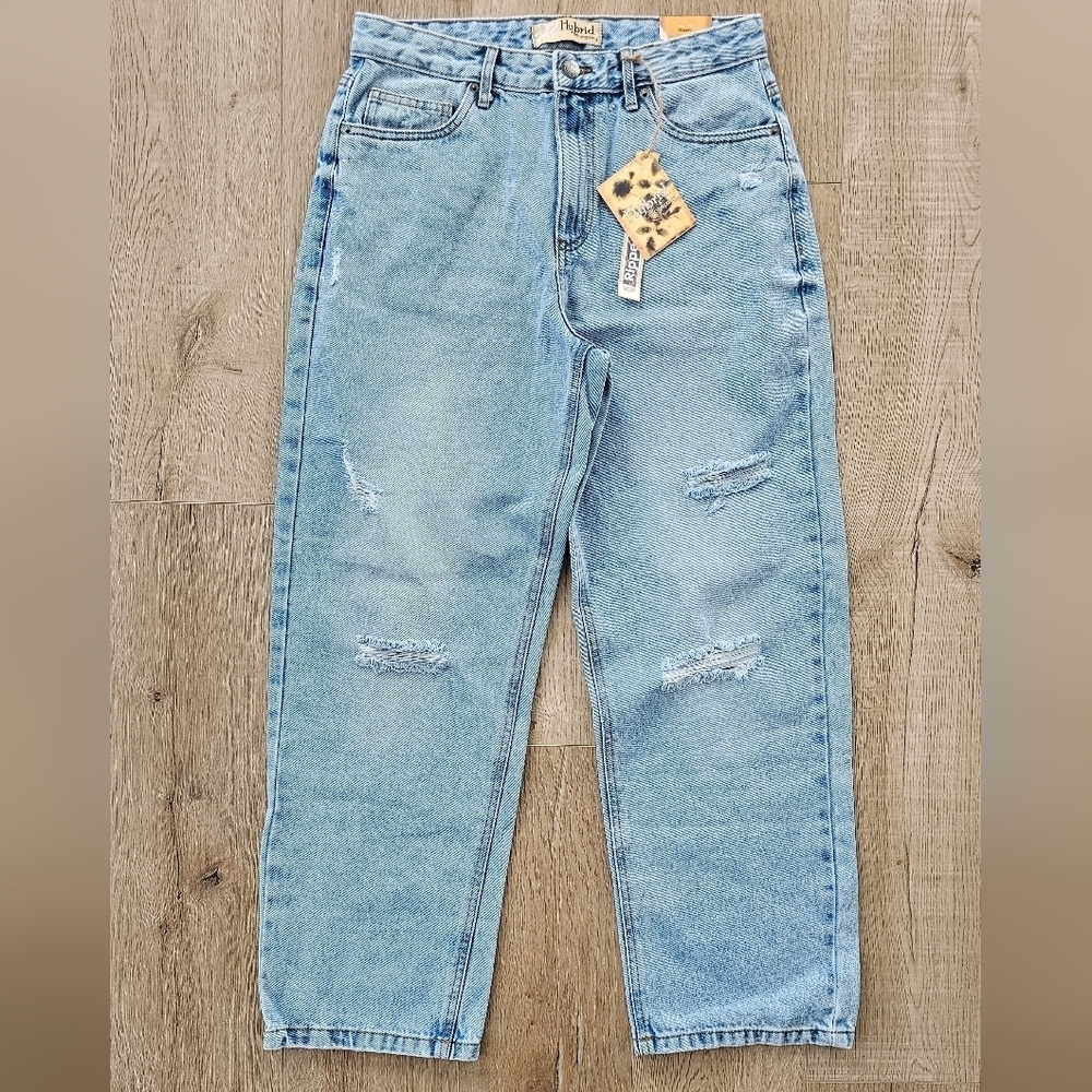 NWT 100% Cotton Womens Straight  Leg  Blue Jeans
